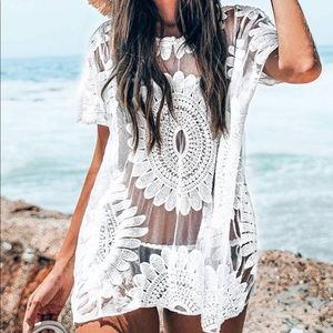 White floral cover up